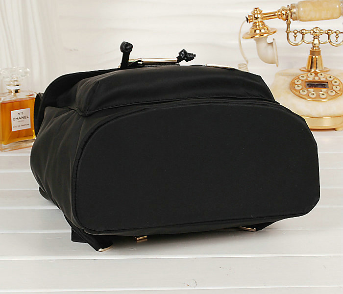2014 Prada nylon drawstring backpack bag BZ1562 black - Click Image to Close